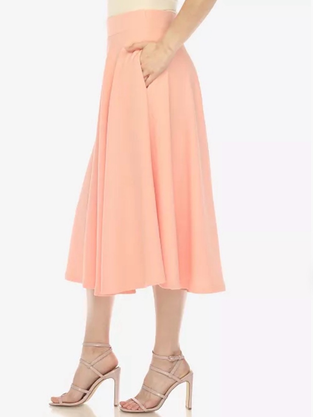 White Mark Peach A-Line Skirt Size XL